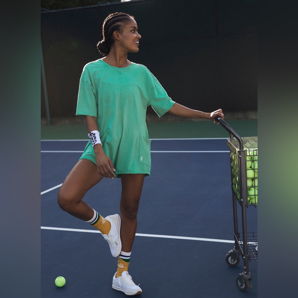 Free People Movement Hot Shot Romper Tee